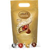 Los mejores  - Lindt Lindor Bolsa Surtida 1Kg Bombones de Chocolate con Leche- Negro- Blanco y Avellana